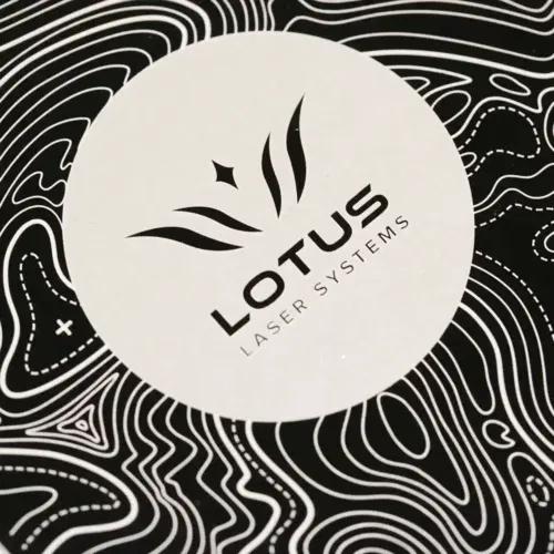 White laser marking on anodised aluminium plate